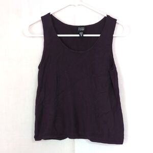 Eileen Fisher Soft Black Modal Blend Scoop Neck Tank Size Medium